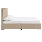 Arlert Nailhead Linen Headboard Storage Platform Bed by iNSPIRE Q Classic
