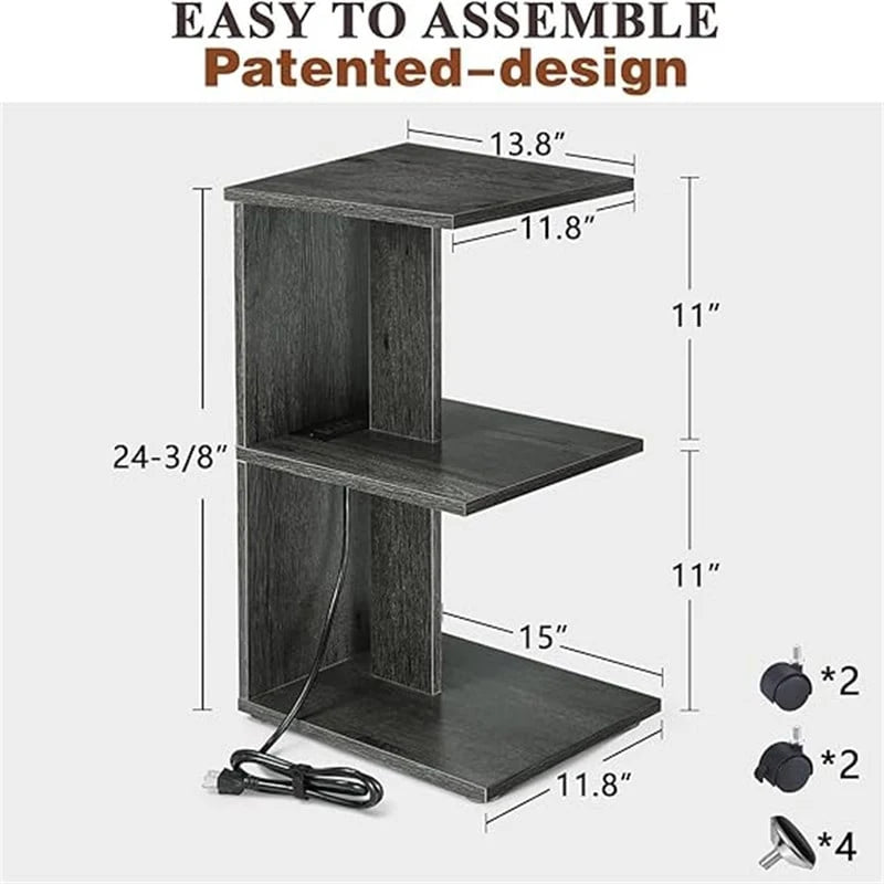 Table with USB Ports and Outlets