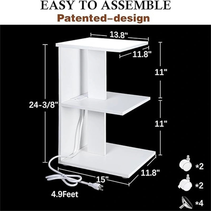 Table with USB Ports and Outlets