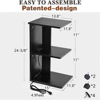 Table with USB Ports and Outlets