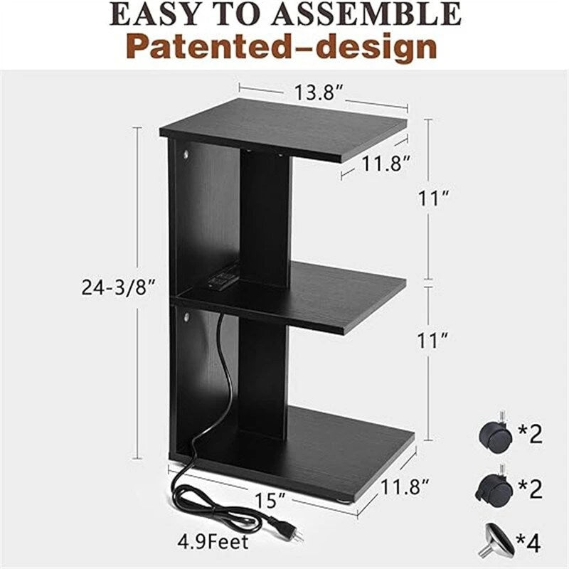 Table with USB Ports and Outlets