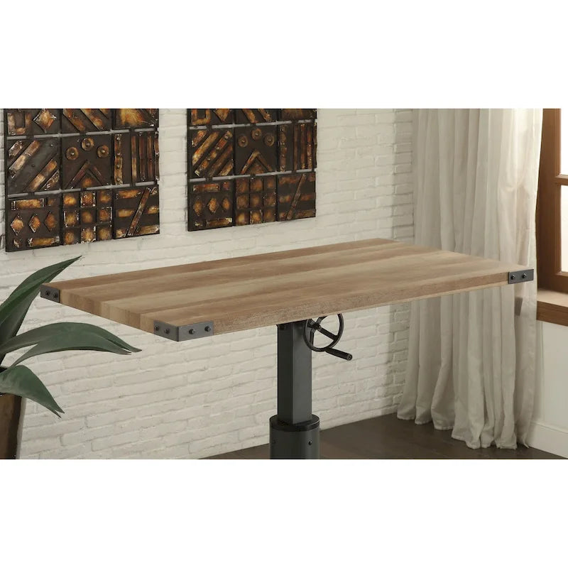 Furniture of America Kic Industrial Black 49-in Adjustable Standing Desk
