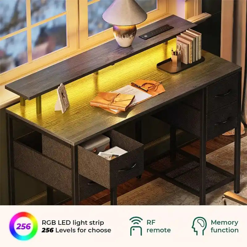 47 inch Computer Desk with 4 Drawers