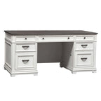 Allyson Park Wirebrushed White Charcoal Desk