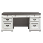 Allyson Park Wirebrushed White Charcoal Desk