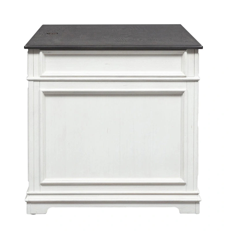 Allyson Park Wirebrushed White Charcoal Desk