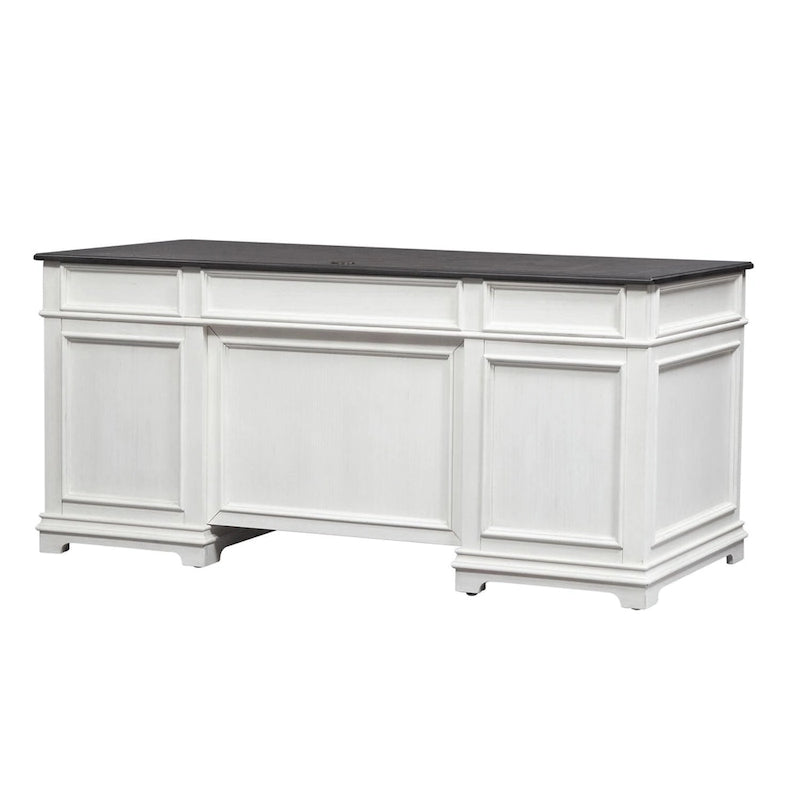 Allyson Park Wirebrushed White Charcoal Desk