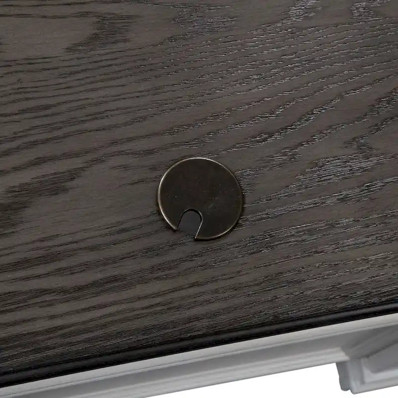 Allyson Park Wirebrushed White Charcoal Desk