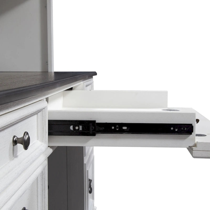 Allyson Park Wirebrushed White Charcoal Desk