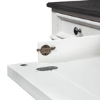 Allyson Park Wirebrushed White Charcoal Desk