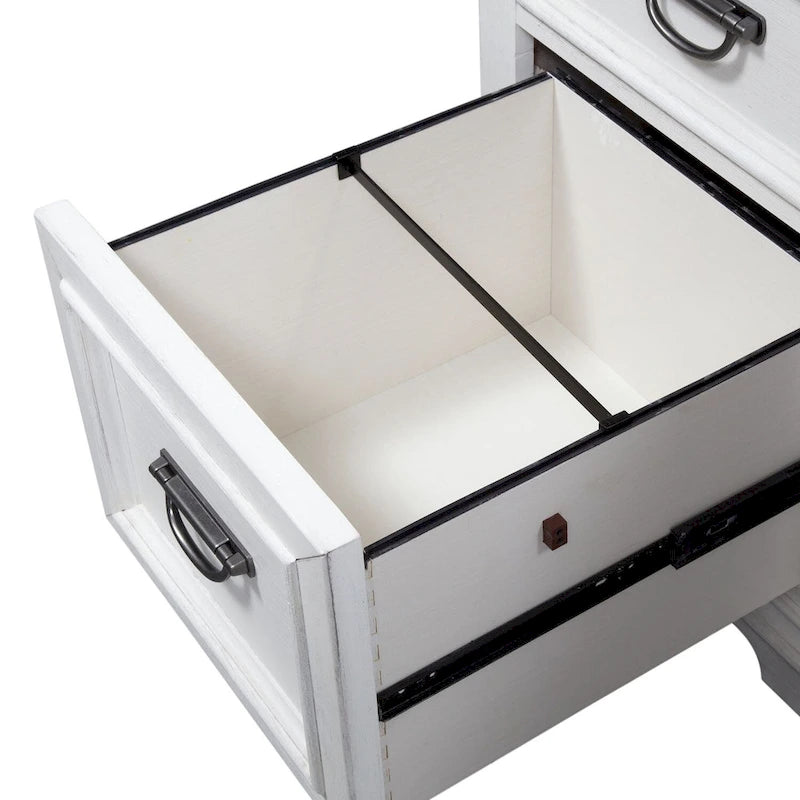 Allyson Park Wirebrushed White Charcoal Desk