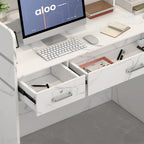3-Drawer Reception Desk Reception Table Computer Writing Desk Working