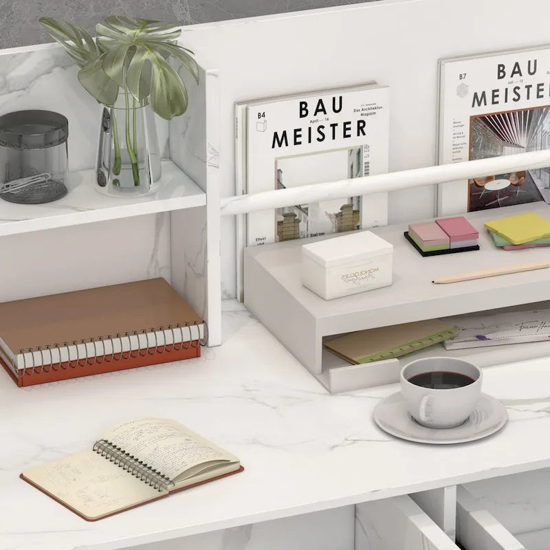 3-Drawer Reception Desk Reception Table Computer Writing Desk Working