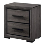 Rothwell Contemporary Grey Wood 3-Piece Panel Bedroom Set with Shelves by Furniture of America