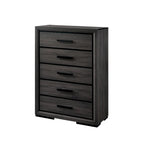 Rothwell Contemporary Grey Wood 3-Piece Panel Bedroom Set with Shelves by Furniture of America