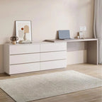 97.63 Modern Home Office Expandable Dresser Desk Combo with 6 Drawers