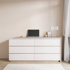 97.63 Modern Home Office Expandable Dresser Desk Combo with 6 Drawers