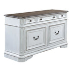 Magnolia Manor Antique White Weathered Bark Credenza
