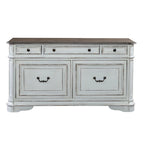 Magnolia Manor Antique White Weathered Bark Credenza