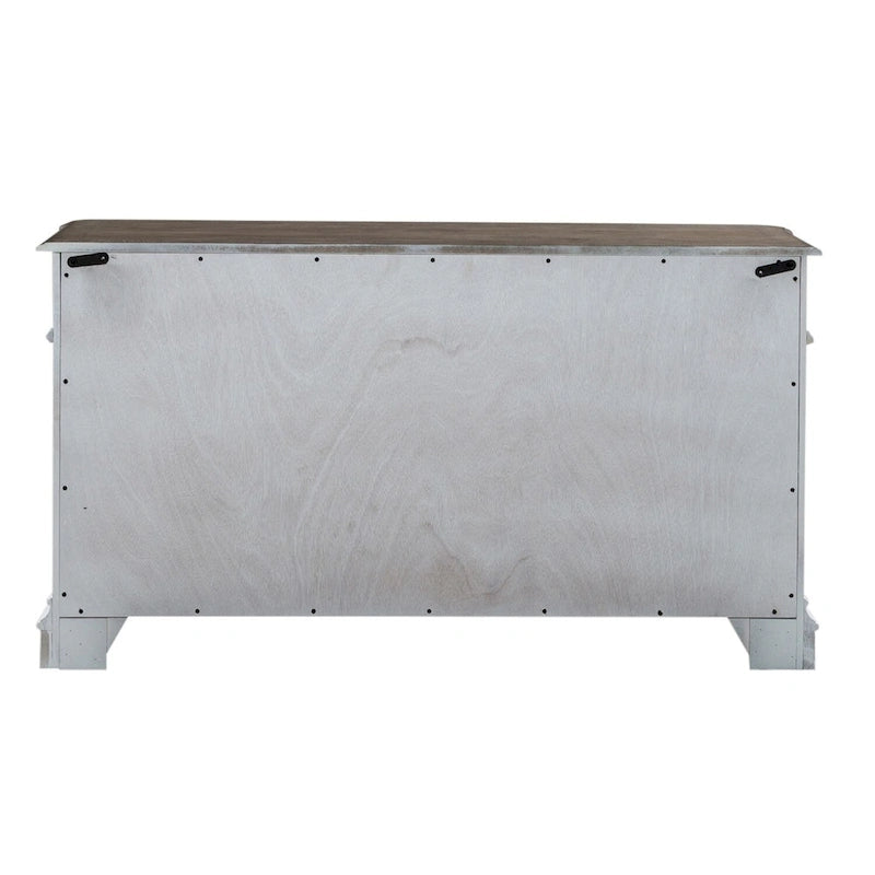 Magnolia Manor Antique White Weathered Bark Credenza