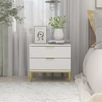 Modern Metal/ Chipboard 2-Drawer Nightstand