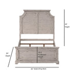 Palisade Distressed Antique White Panel Bed