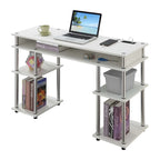Convenience Concepts Designs2Go No Tools Student Desk with Charging Station and Shelves