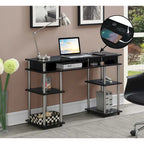 Convenience Concepts Designs2Go No Tools Student Desk with Charging Station and Shelves
