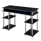 Convenience Concepts Designs2Go No Tools Student Desk with Charging Station and Shelves