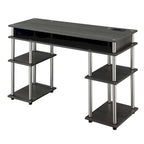 Convenience Concepts Designs2Go No Tools Student Desk with Charging Station and Shelves