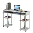 Convenience Concepts Designs2Go No Tools Student Desk with Charging Station and Shelves