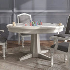 Nami Traditional Antique White 54-inch Wood Round Game Table by Furniture of America