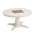 Nami Traditional Antique White 54-inch Wood Round Game Table by Furniture of America