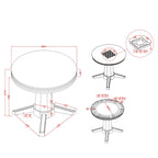 Nami Traditional Antique White 54-inch Wood Round Game Table by Furniture of America