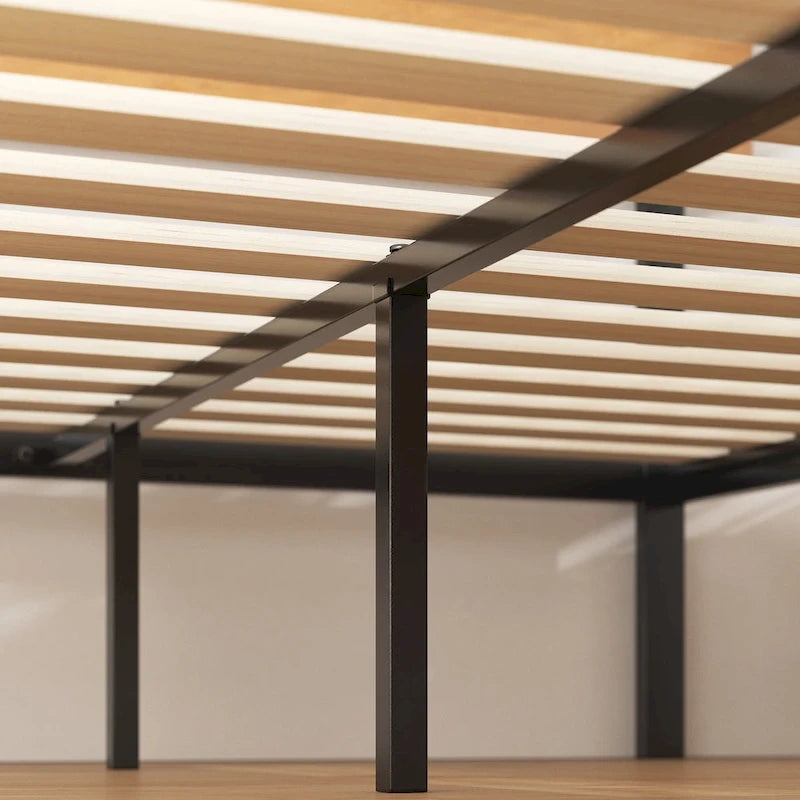 Priage by ZINUS Black Metal Platform Bed Frame