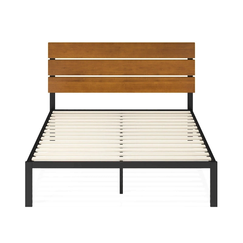 Priage by ZINUS Black Metal Platform Bed Frame