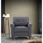 Kouchouk 32.9 Wide Tufted Linen Armchair