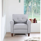 Kouchouk 32.9 Wide Tufted Linen Armchair