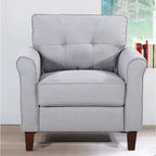 Kouchouk 32.9 Wide Tufted Linen Armchair