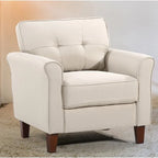 Kouchouk 32.9 Wide Tufted Linen Armchair
