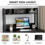 Computer Desk, Home Office Desk Study Desk with Hutch and Shelves