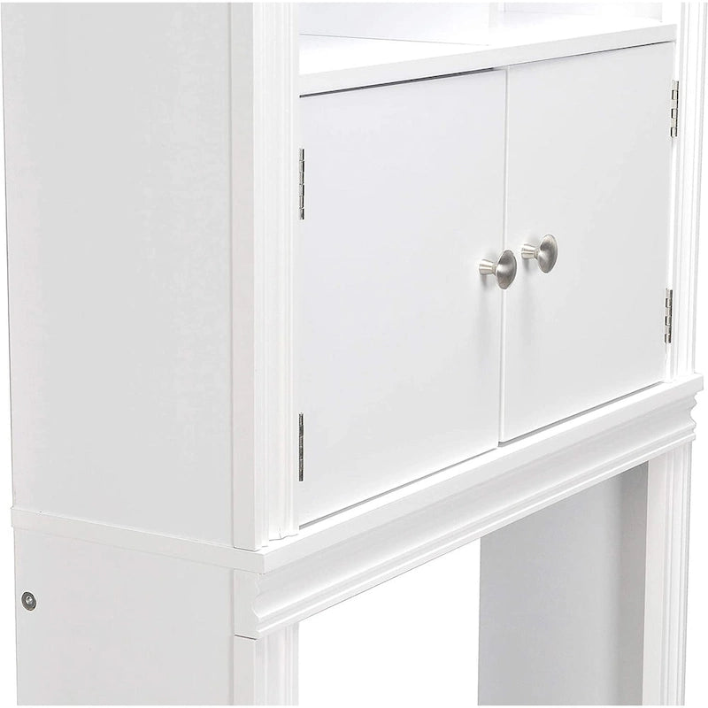 Spirich Home Bathroom Shelf Over The Toilet with 4 Cubbies, Bathroom Cabinet Organizer Over Toilet, Space Saver Cabinet Storage