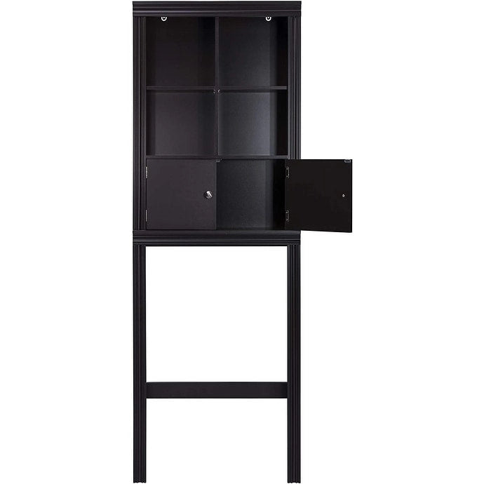 Spirich Home Bathroom Shelf Over The Toilet with 4 Cubbies, Bathroom Cabinet Organizer Over Toilet, Space Saver Cabinet Storage