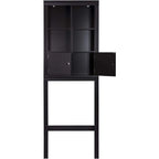 Spirich Home Bathroom Shelf Over The Toilet with 4 Cubbies, Bathroom Cabinet Organizer Over Toilet, Space Saver Cabinet Storage