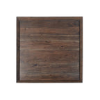 36 Inch Square Shape Acacia Wood Coffee Table with Trapezoid Base, Brown