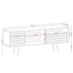 Liberty 70.86 In. Mid Century Modern 4 Shelf TV Stand