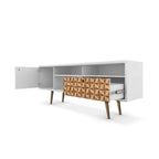 Liberty 70.86 In. Mid Century Modern 4 Shelf TV Stand