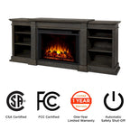 Eliot 81 Grand Antique Grey TV Stand Electric Fireplace by Real Flame