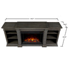 Eliot 81 Grand Antique Grey TV Stand Electric Fireplace by Real Flame