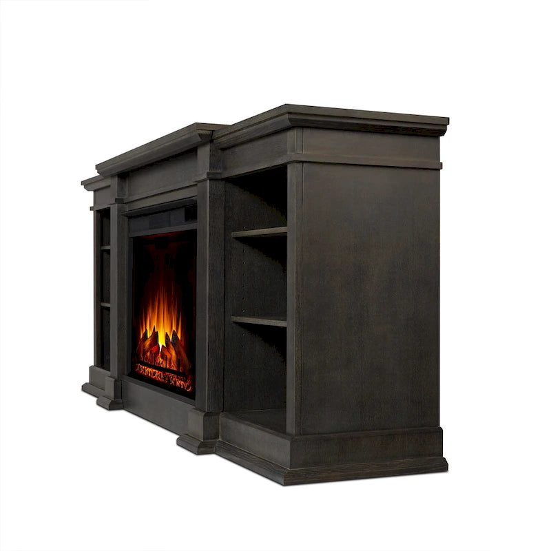 Eliot 81 Grand Antique Grey TV Stand Electric Fireplace by Real Flame